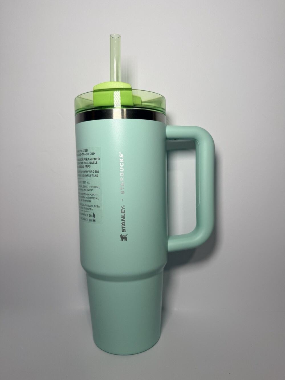 Stanley X Starbucks Mexico Exclusive APRICOT GREEN 30oz Quencher Tumbler BNWT